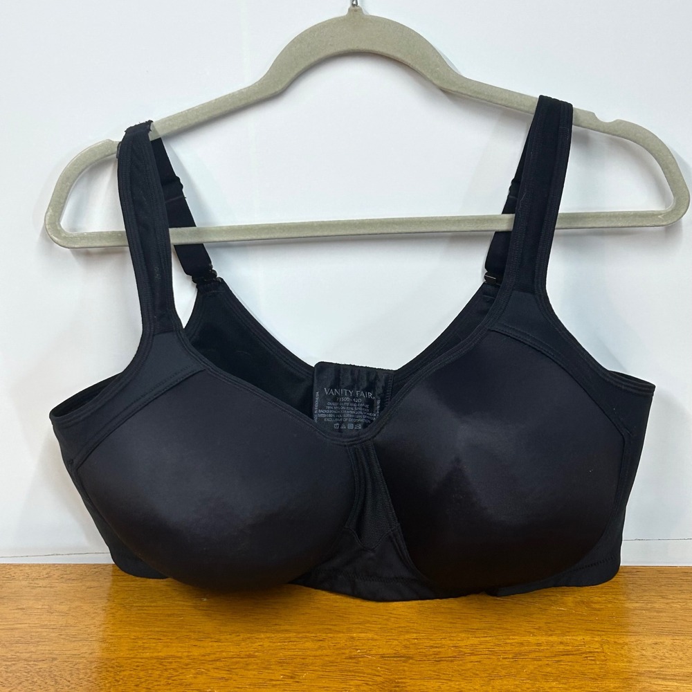 Vanity Fair Beauty Back Full Figure Wirefree Bra 71500 Black 42D